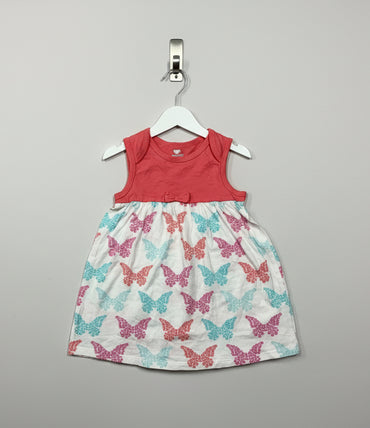 Orange Butterfly- Sleeveless frock