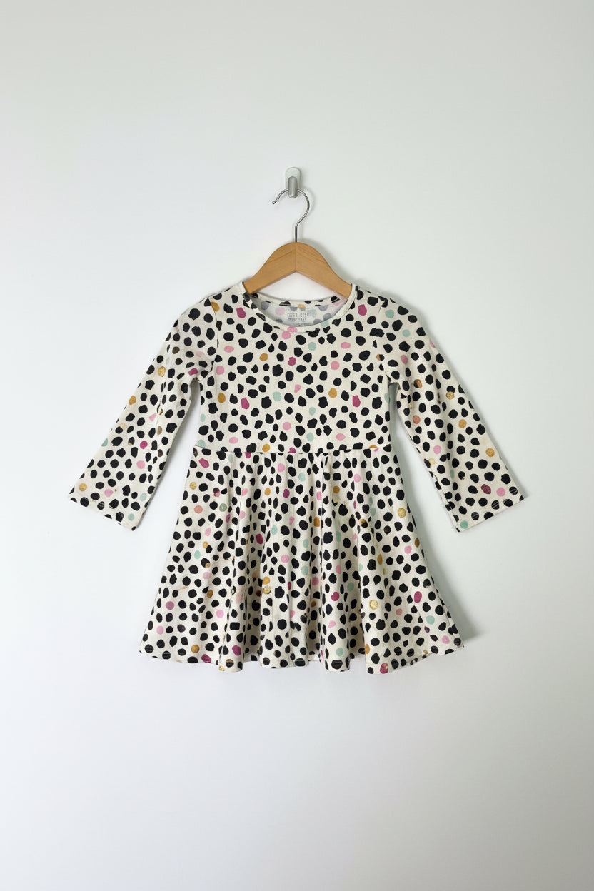 Black dot - full sleeve frock
