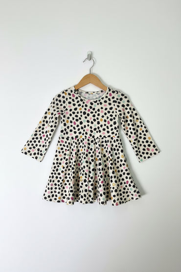 Black dot - full sleeve frock
