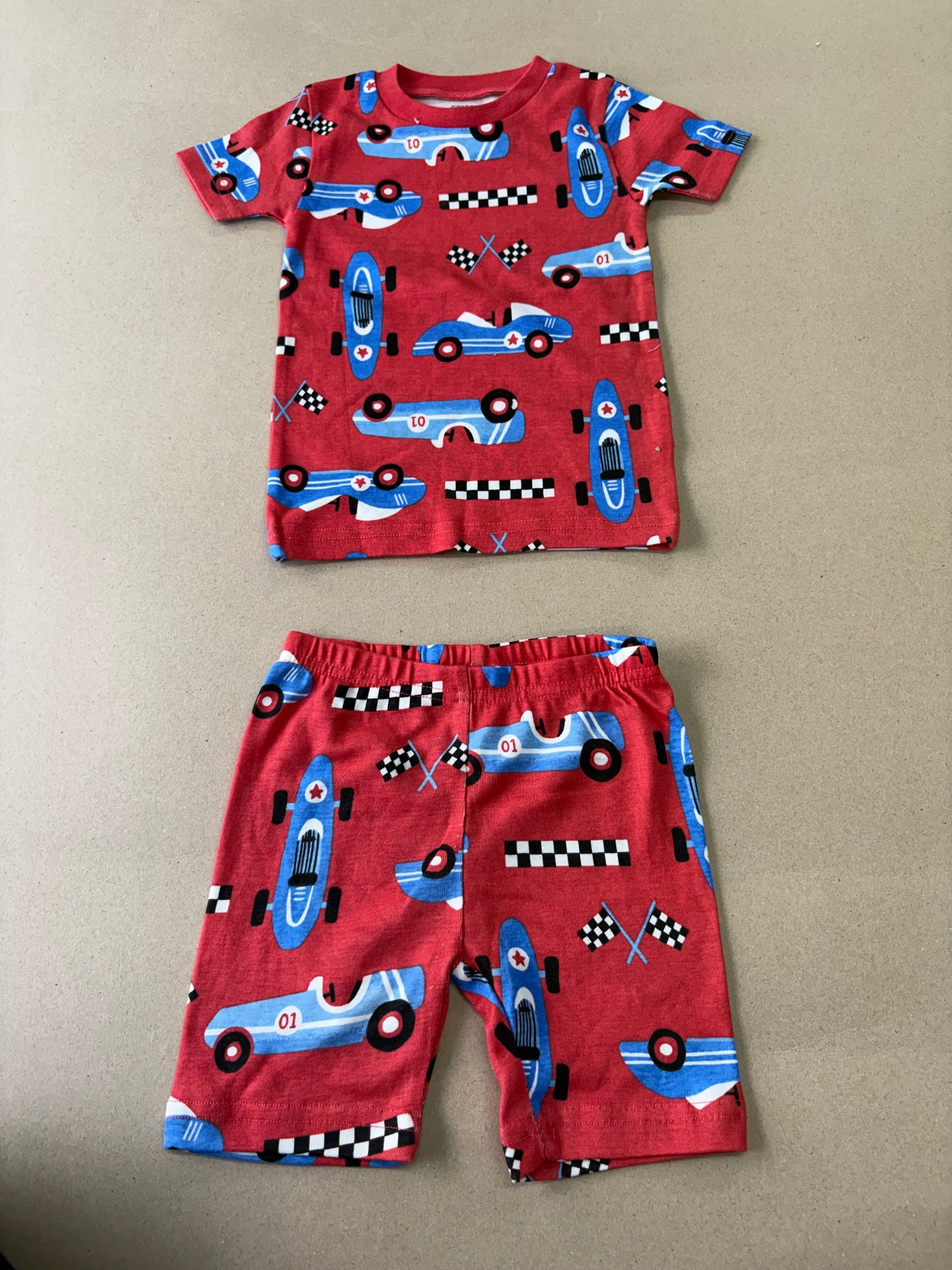 Red with blue car -Kids Co-Ord Set premium quality