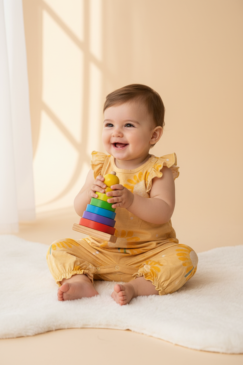 Yellie flowers 🌼-Baby Half Jumpsuits