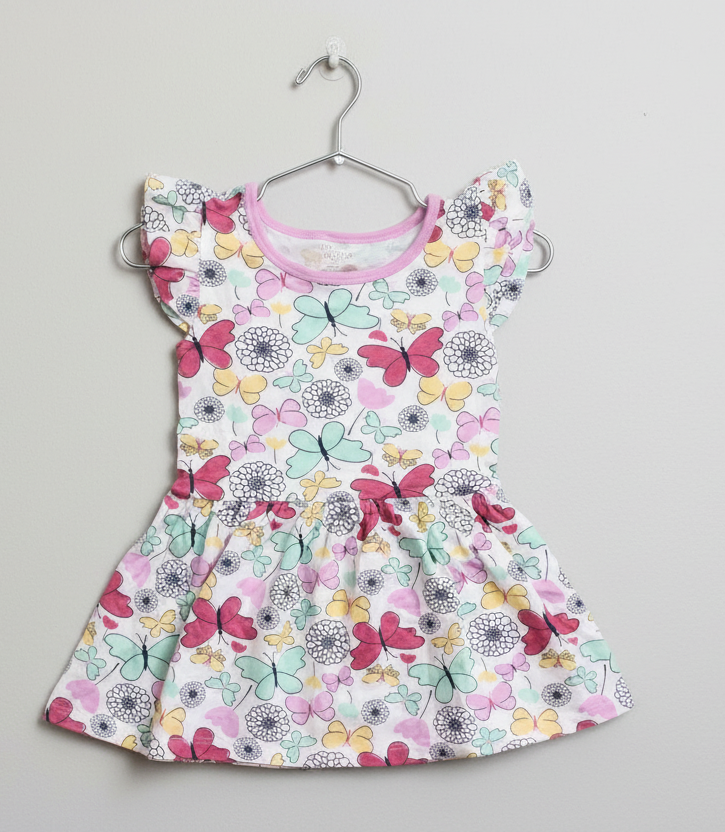 Multi colour butterfly- baby frock