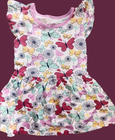 Multi colour butterfly- baby frock