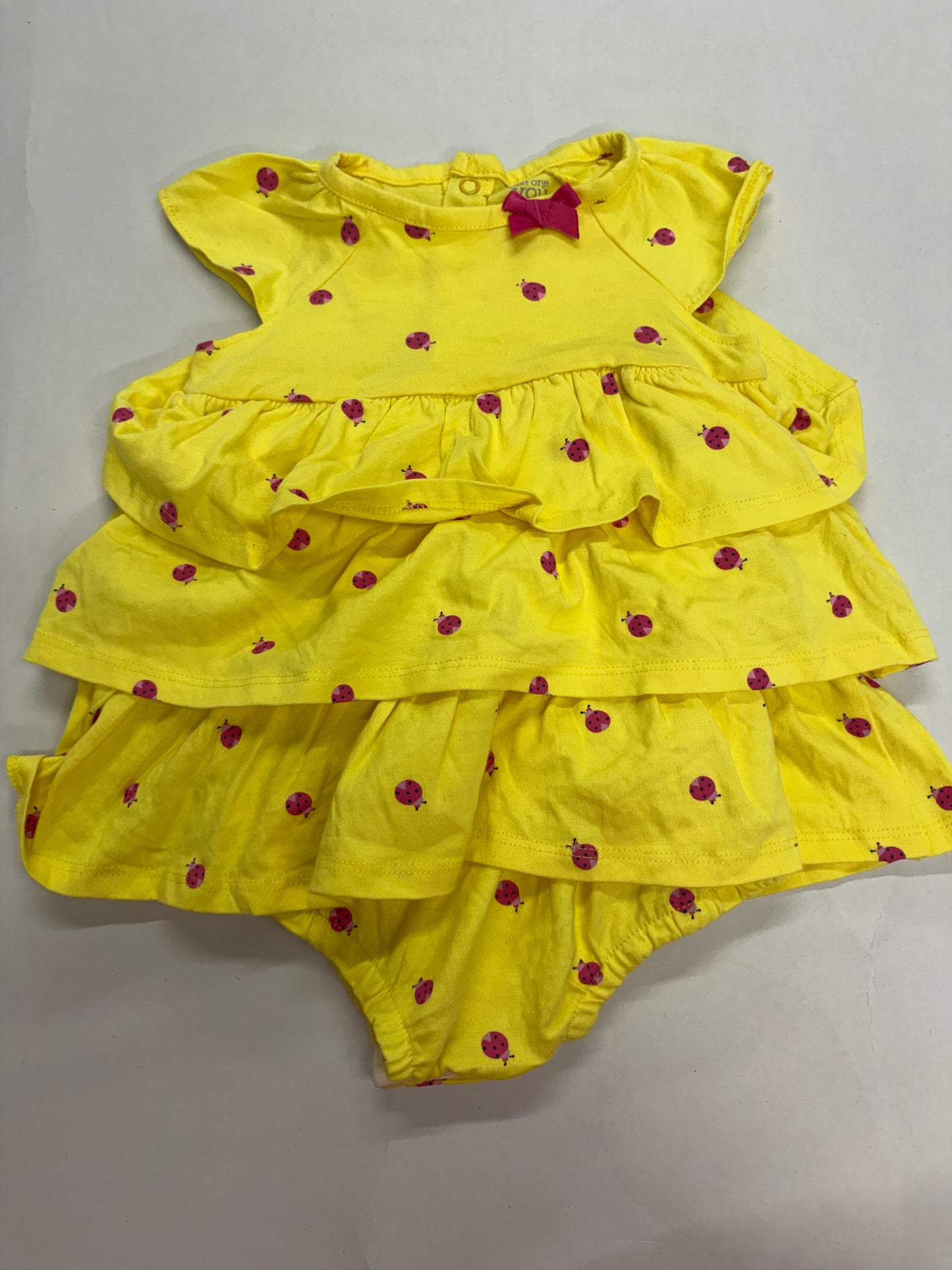 Yellow bug-Onesies frock