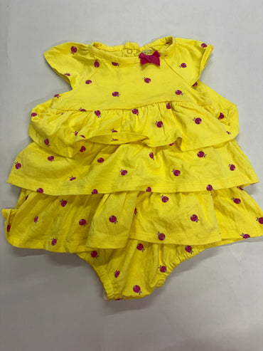 Yellow bug-Onesies frock