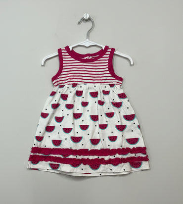 Pink watermelon -Baby Sleeveless Frock