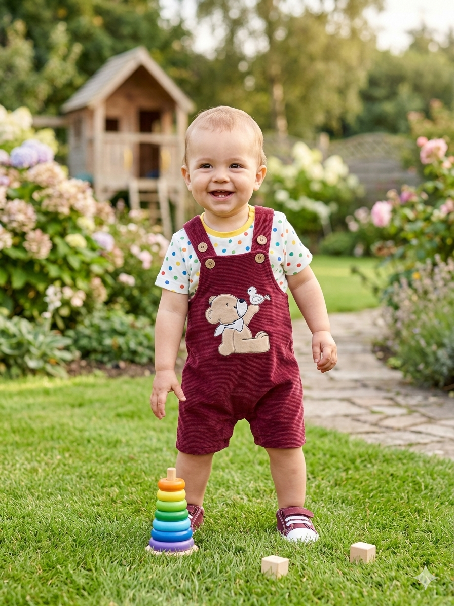 Burgundy-Dungaree