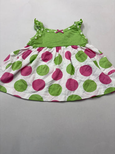 Light green with packet-Baby Sleeveless Frock