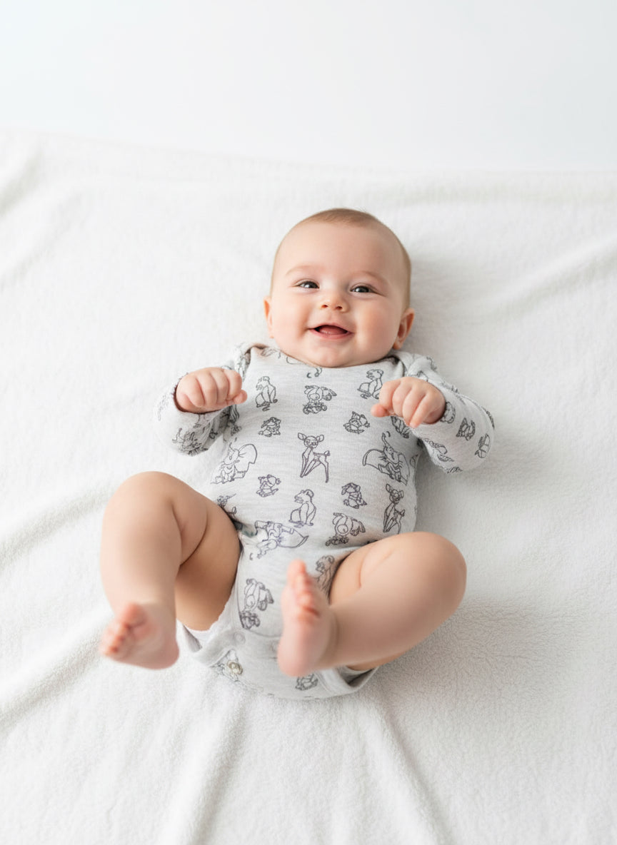 Grey animals - Baby Romper