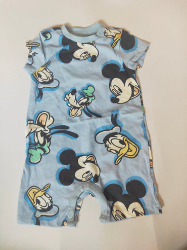Blue mickey & duck- Baby half Jumpsuits