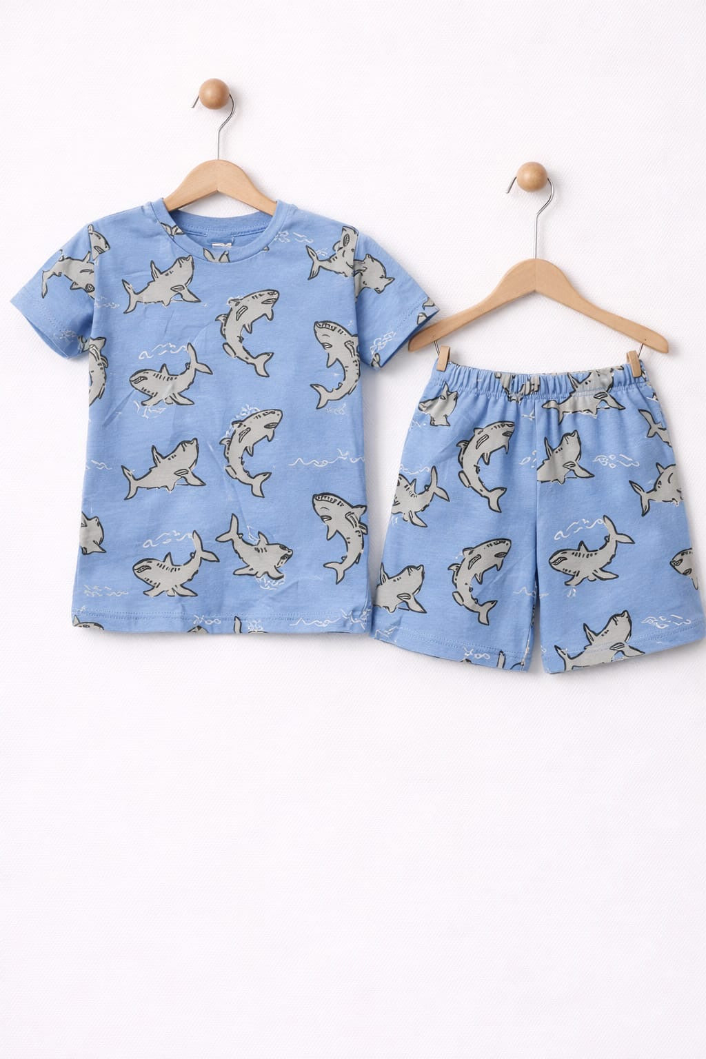 Blue Whale π-Half sleeve Shorts Set