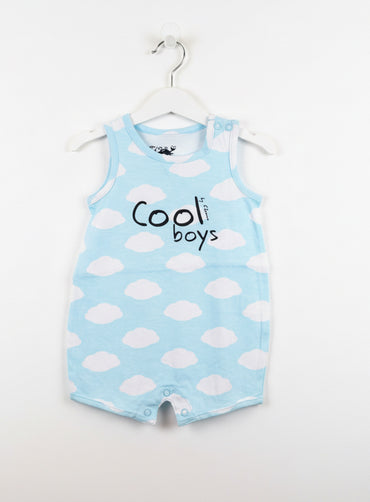 Blue Cool boy- baby half Jumpsuit