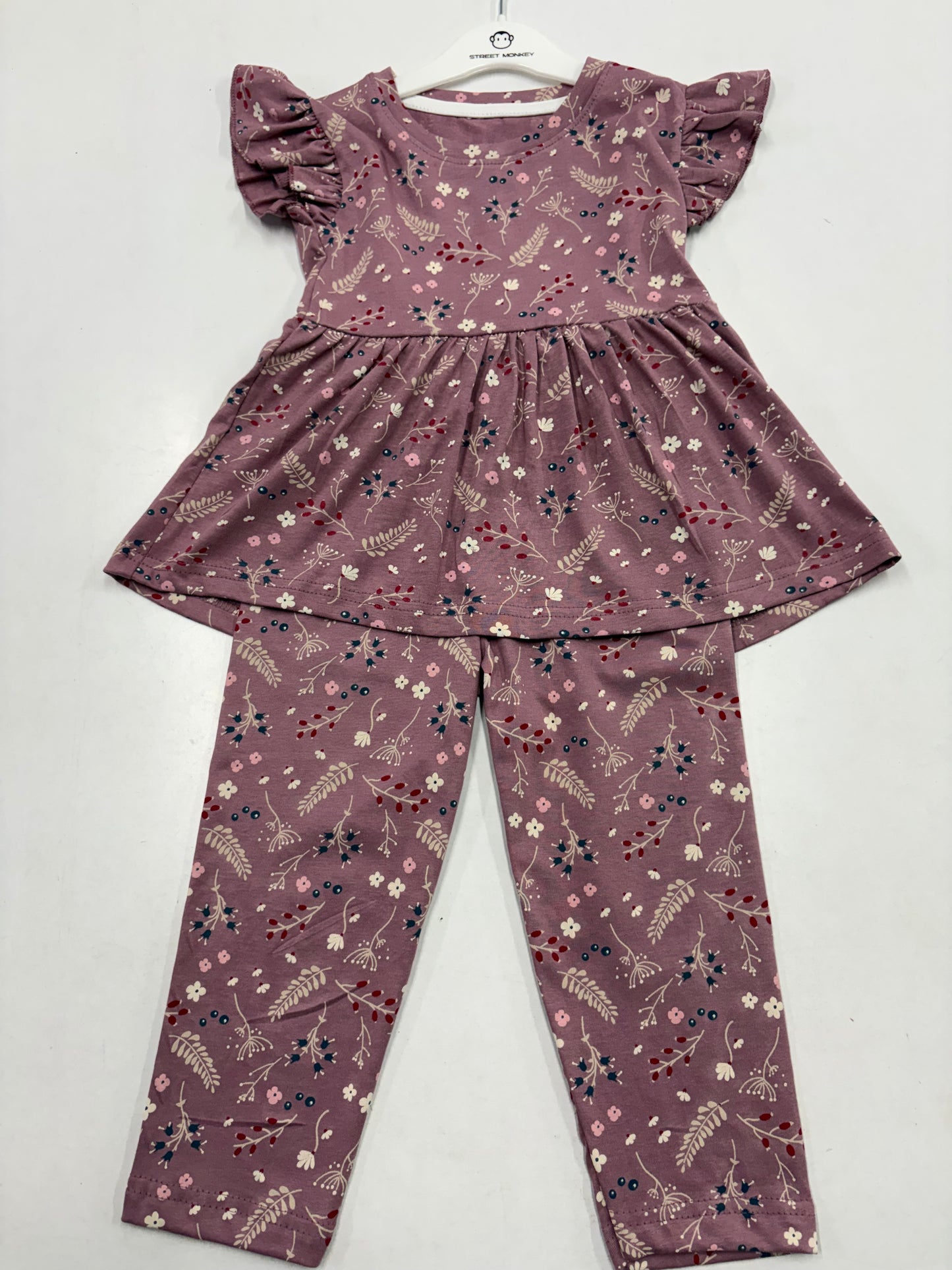 Bronze Peplum Co-ord Girls set