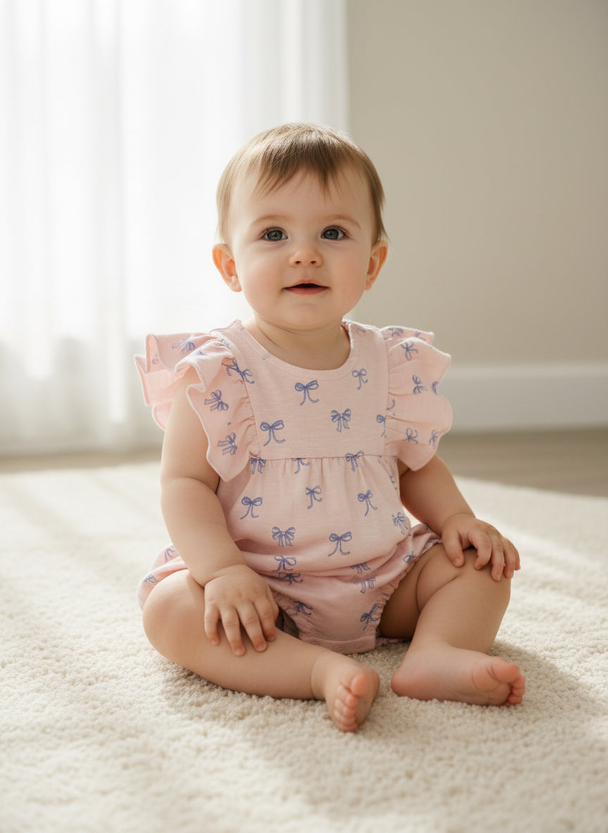 Pink With Rib Romper