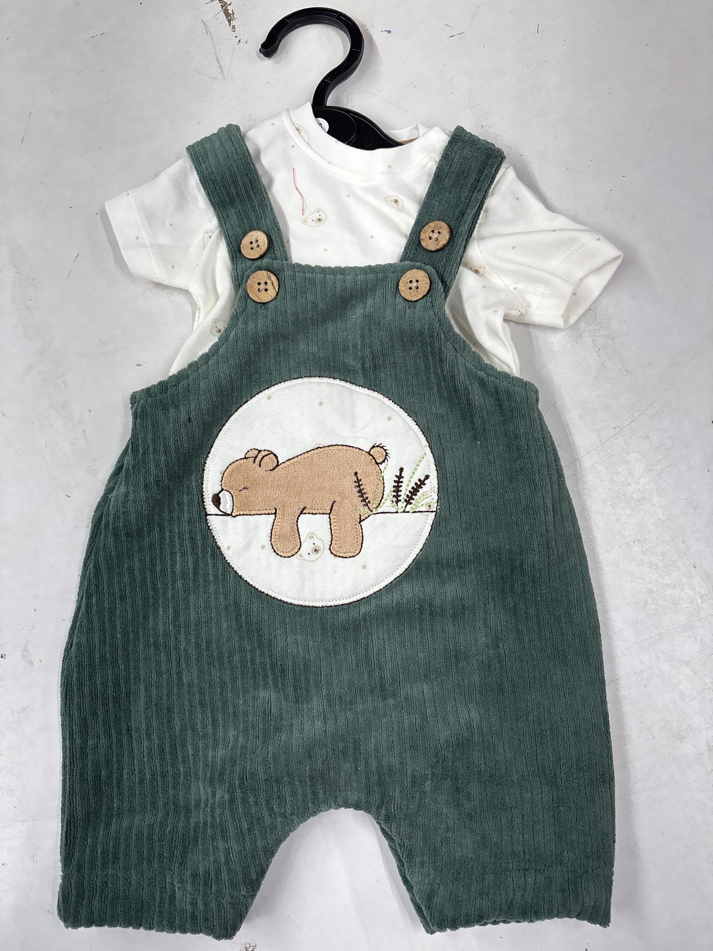 Dark green with bear 🧸- Dungaree
