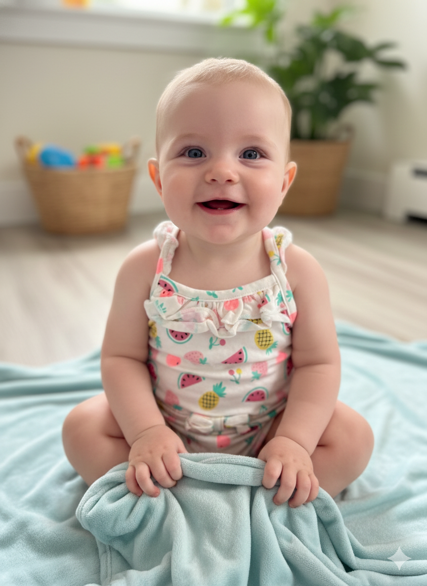 White with fruits π ππ-Baby Jumpsuit