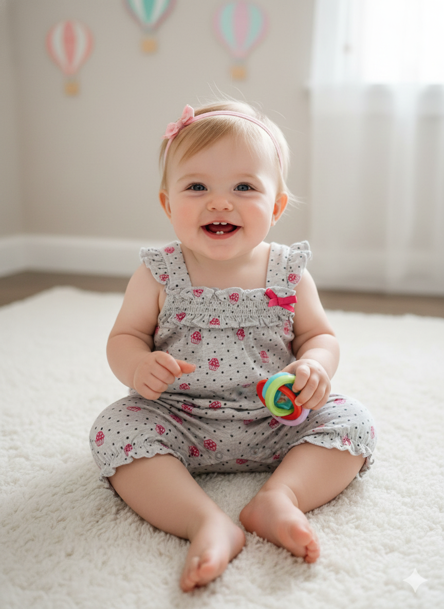 Grey with pink cupcakes 🧁-Jumpsuits