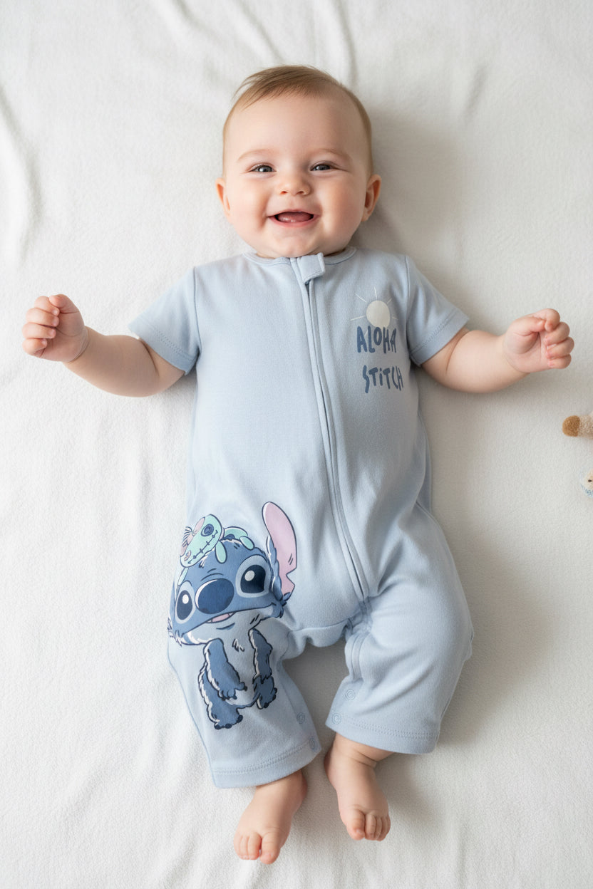 ALOHA STITCH-Baby Half Jumpsuit