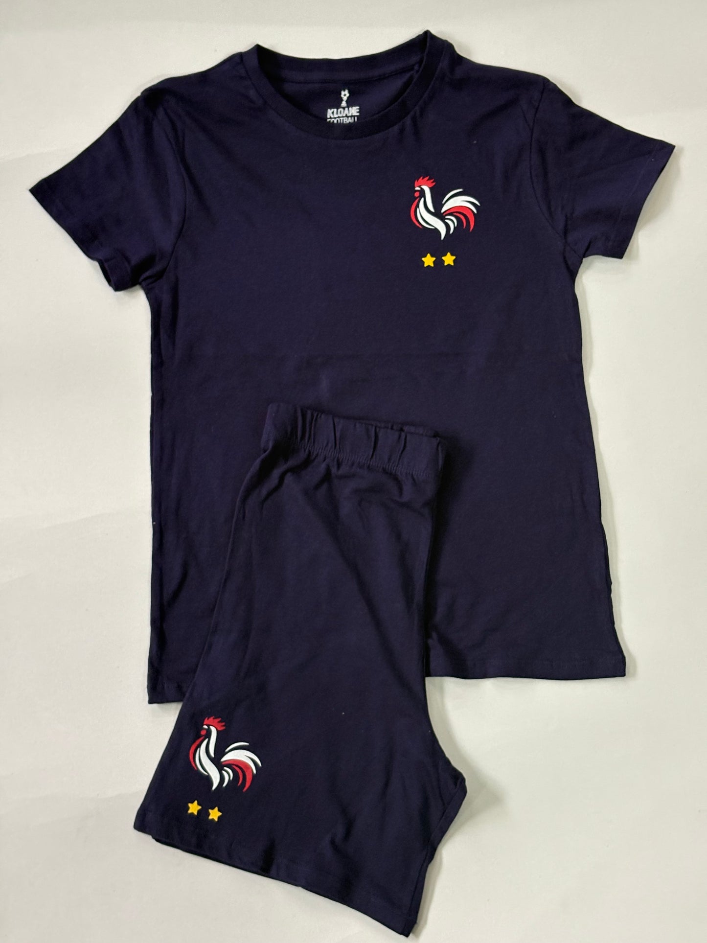 Navy Hen - Half sleeve Shorts Set