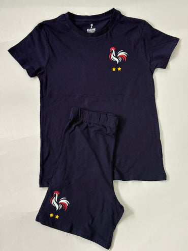 Navy Hen - Half sleeve Shorts Set