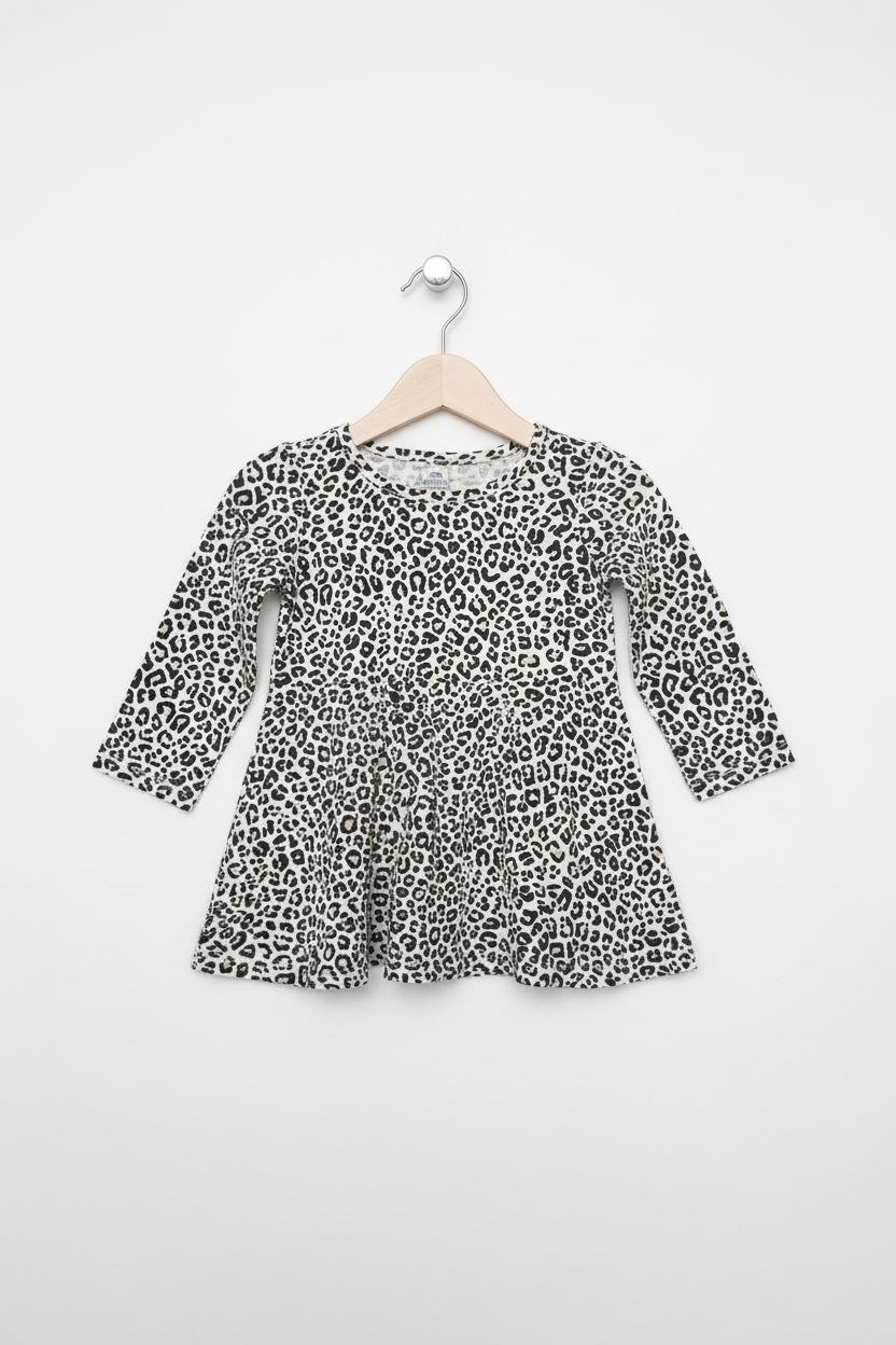 Black chita print -Baby full Sleeve top