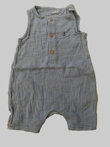 Blue-Baby Half Jumpsuit