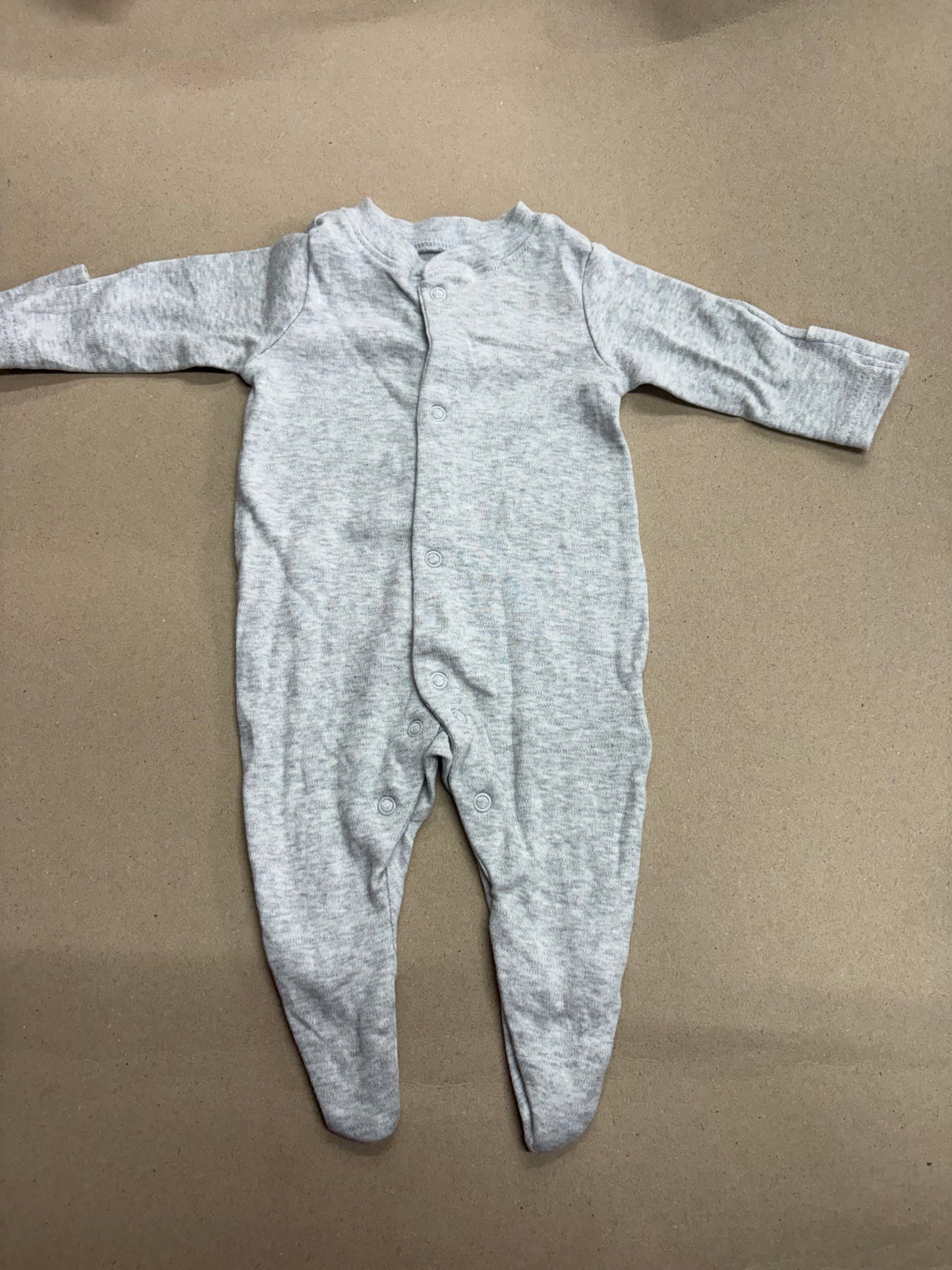 Grey with shoe (snap button)-Baby High quality jumpsuit