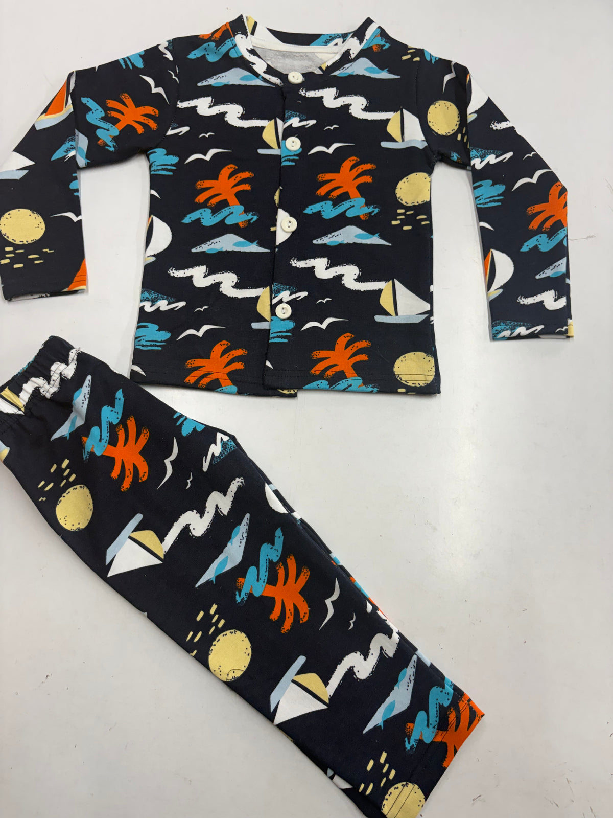 Premium winter wears, Front open Navy blue, blue scenery, theme LoopKnit-4