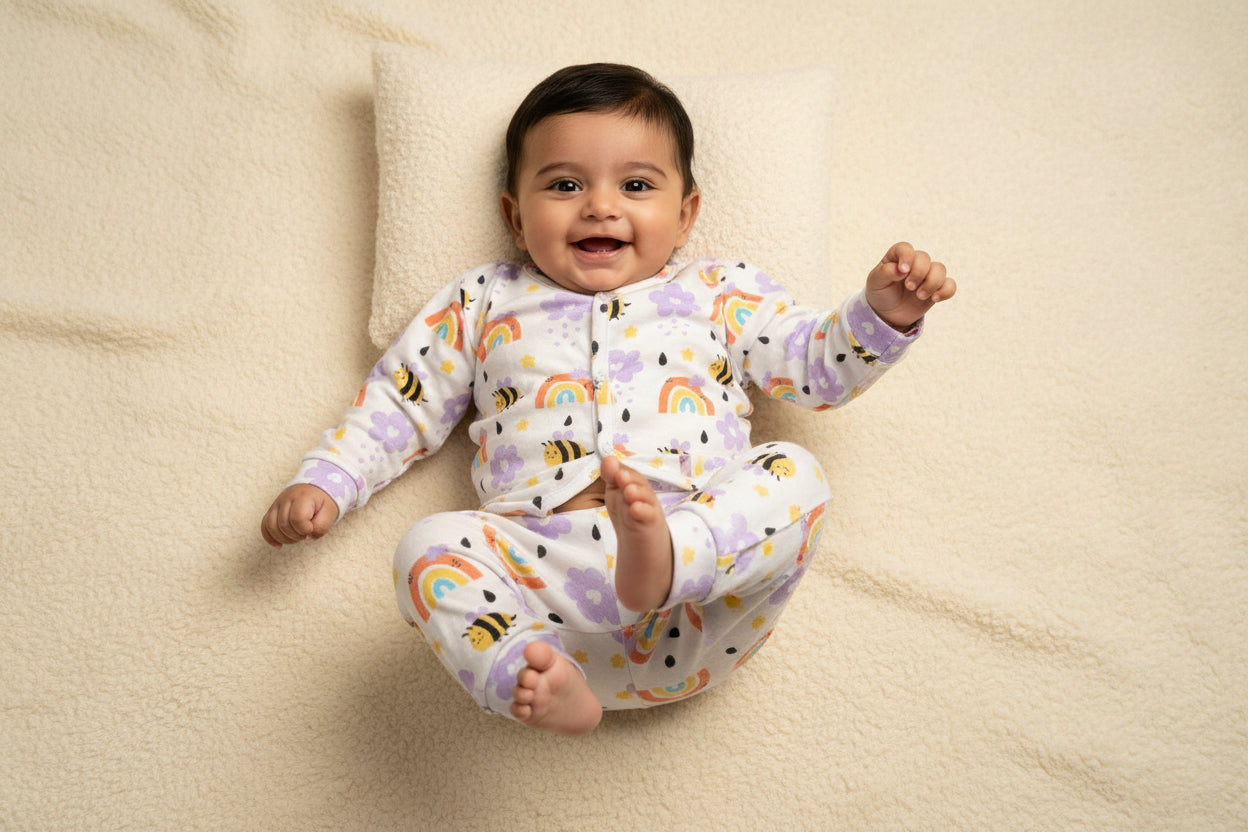 Full Sleeve Baby Jabla rainbow with flowers