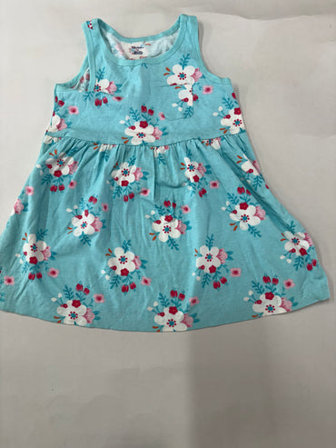 sky blue flower with packet-Frock