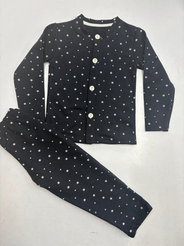 Premium winter wears, Front open  Black with white star, theme LoopKnit-6