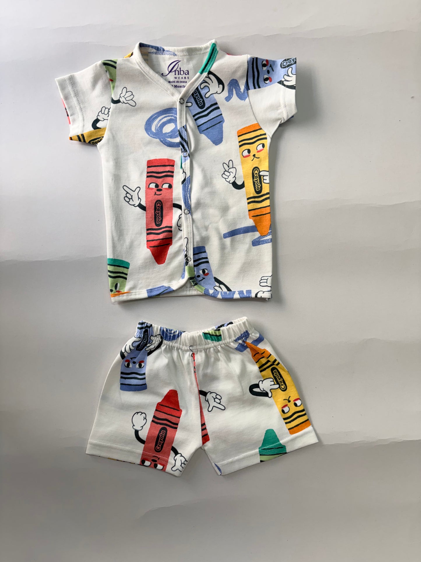 Crayon Characters -Half Sleeve Jabla Short Sets