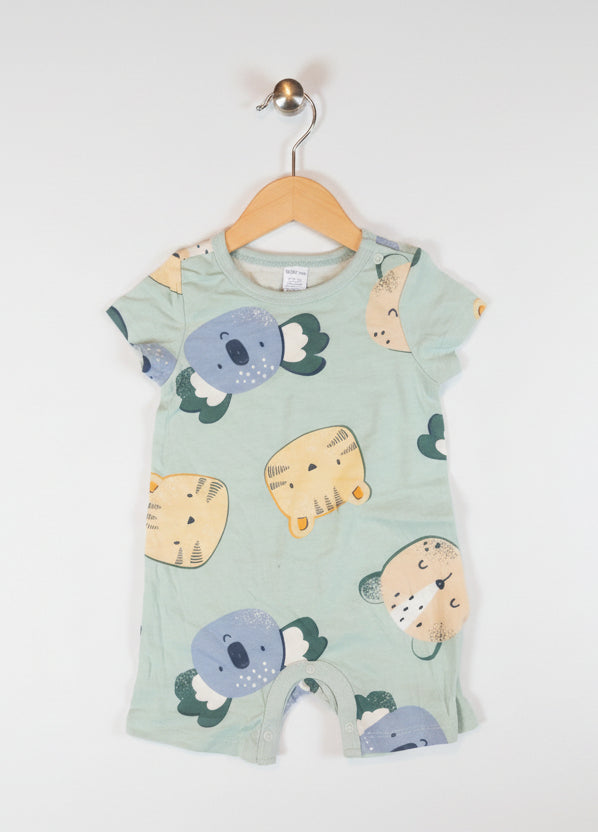 Green animals- Baby half Jumpsuits