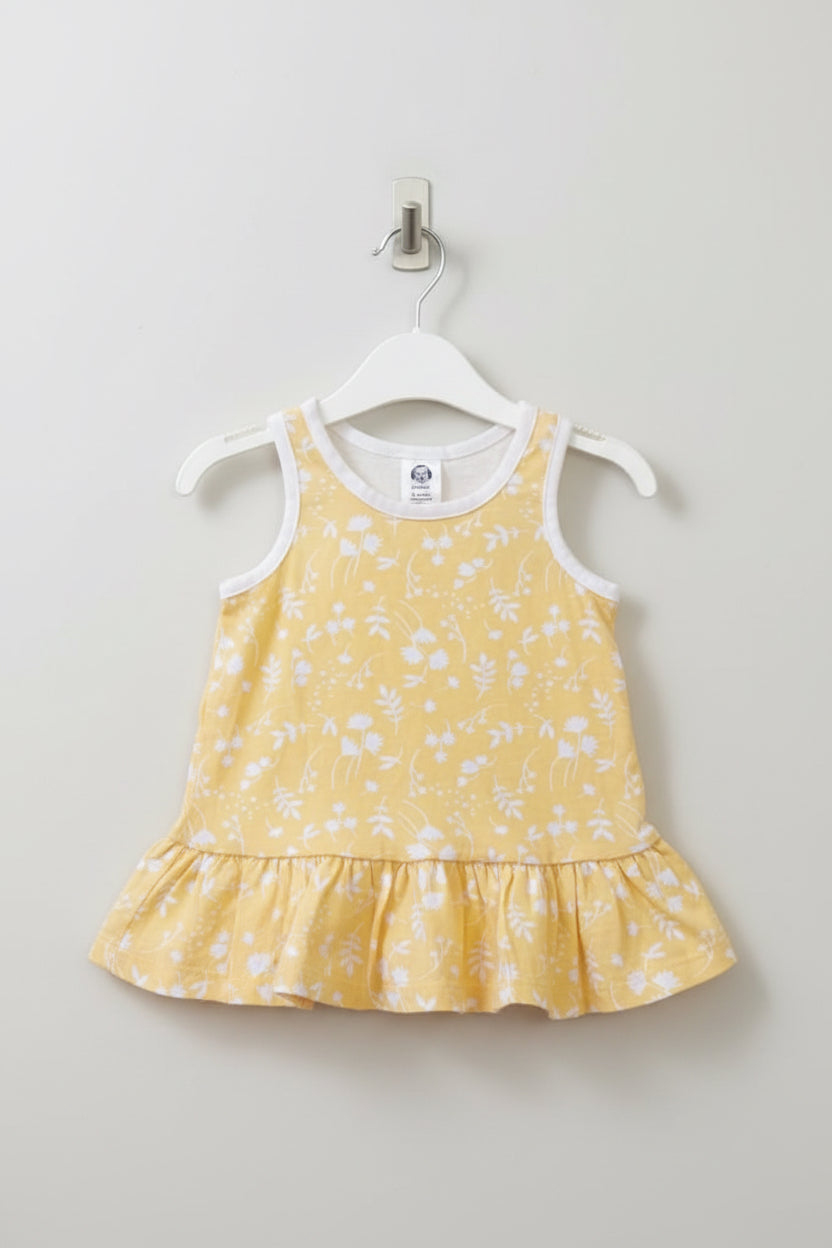 Yellow -baby sleeveless top