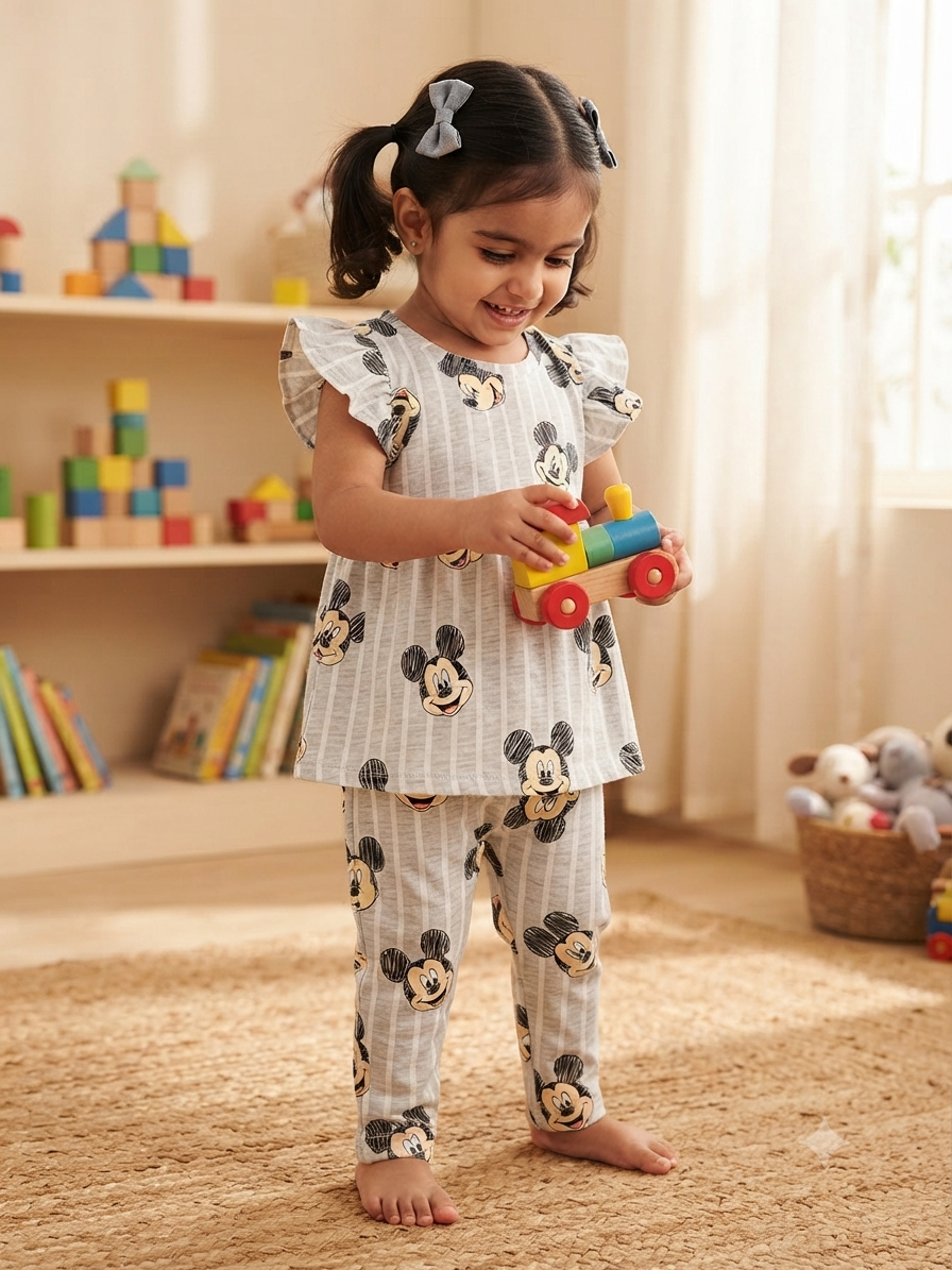 Grey Micky -Girls set