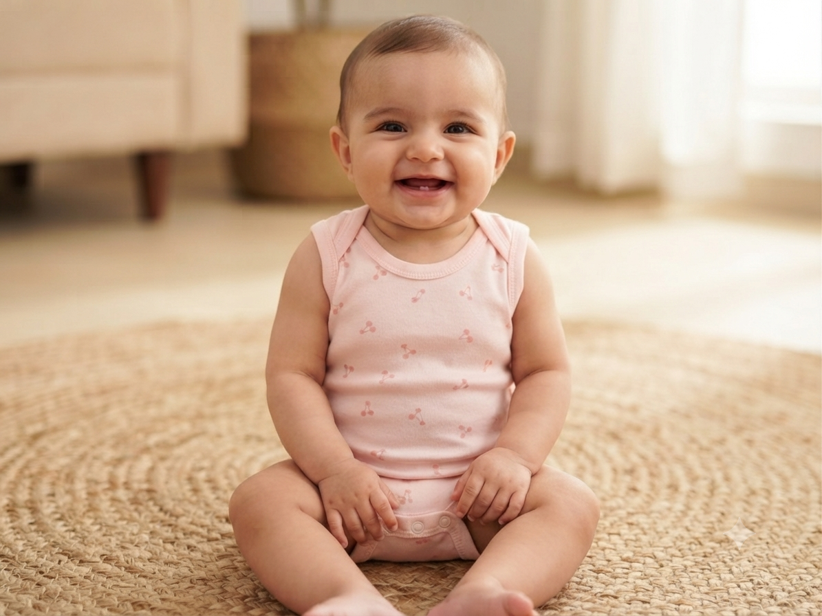 Light pink cherry 🍒 Sleeveless Baby romber