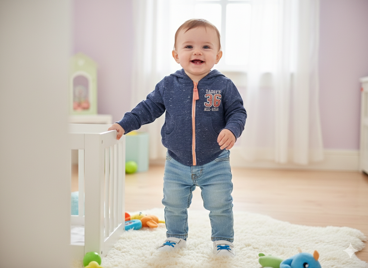 Navy 36 all star-Baby winter hoodie