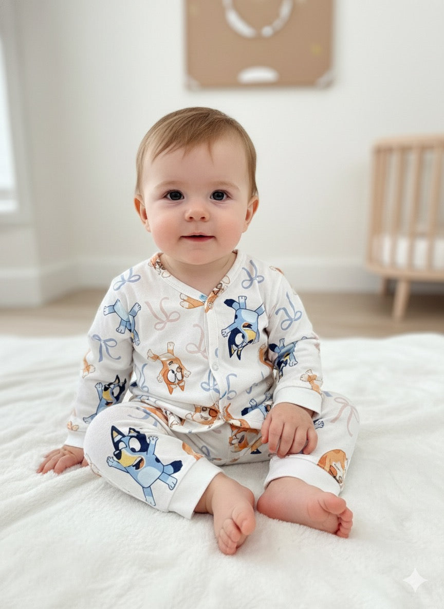 Full Sleeve Baby Jabla white with dog