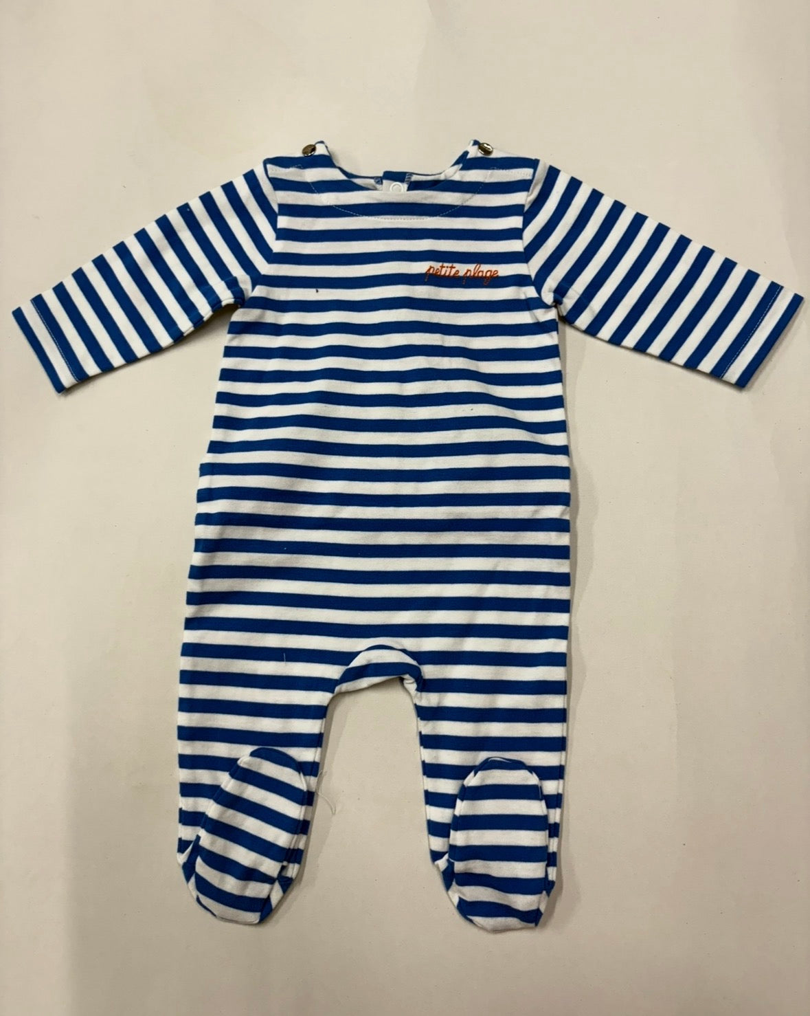 Blue with white line-Baby Jumpsuits