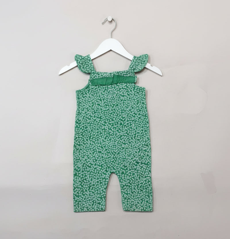 Light green flowers -Baby Jumpsuits