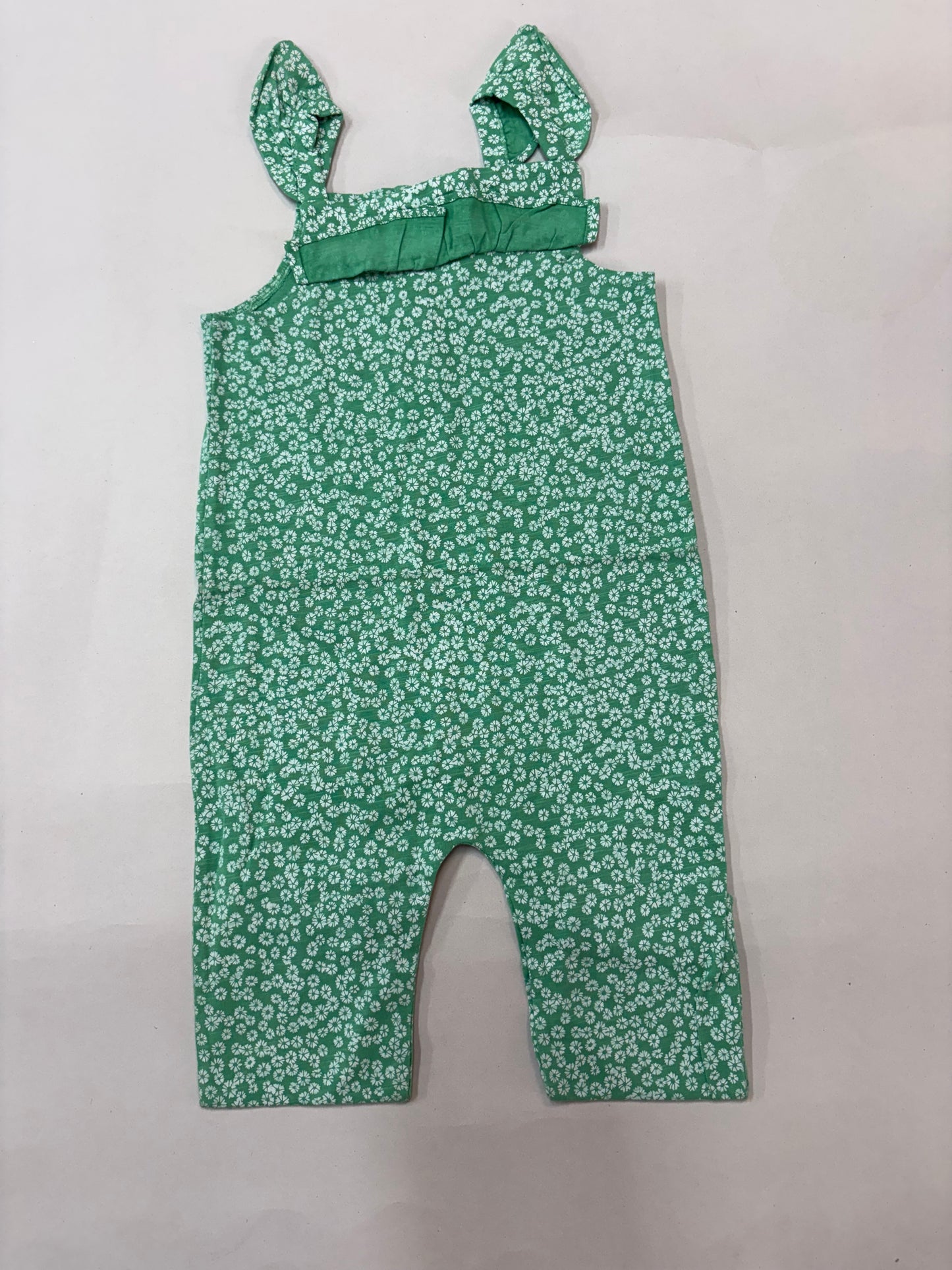 Light green flowers -Baby Jumpsuits