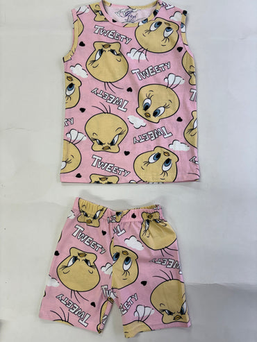 Pink duck-Sleeveless co-ords