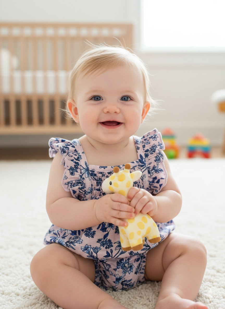 Purple with blue flowers 🌺 -Baby Jumpsuit