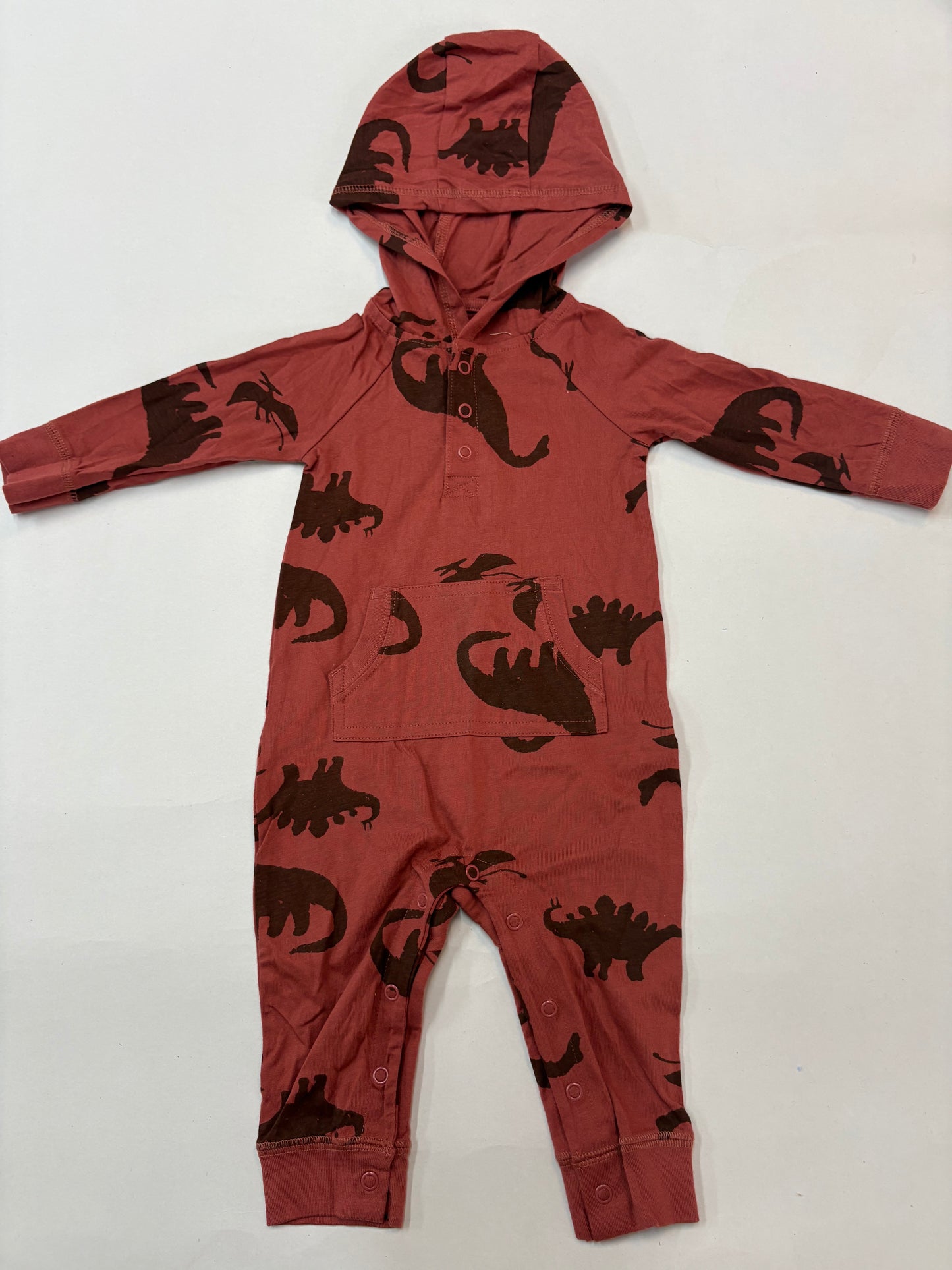 Hoodie -brown-Baby full Jumpsuits