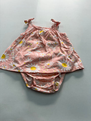 Pink floral - onesies frock