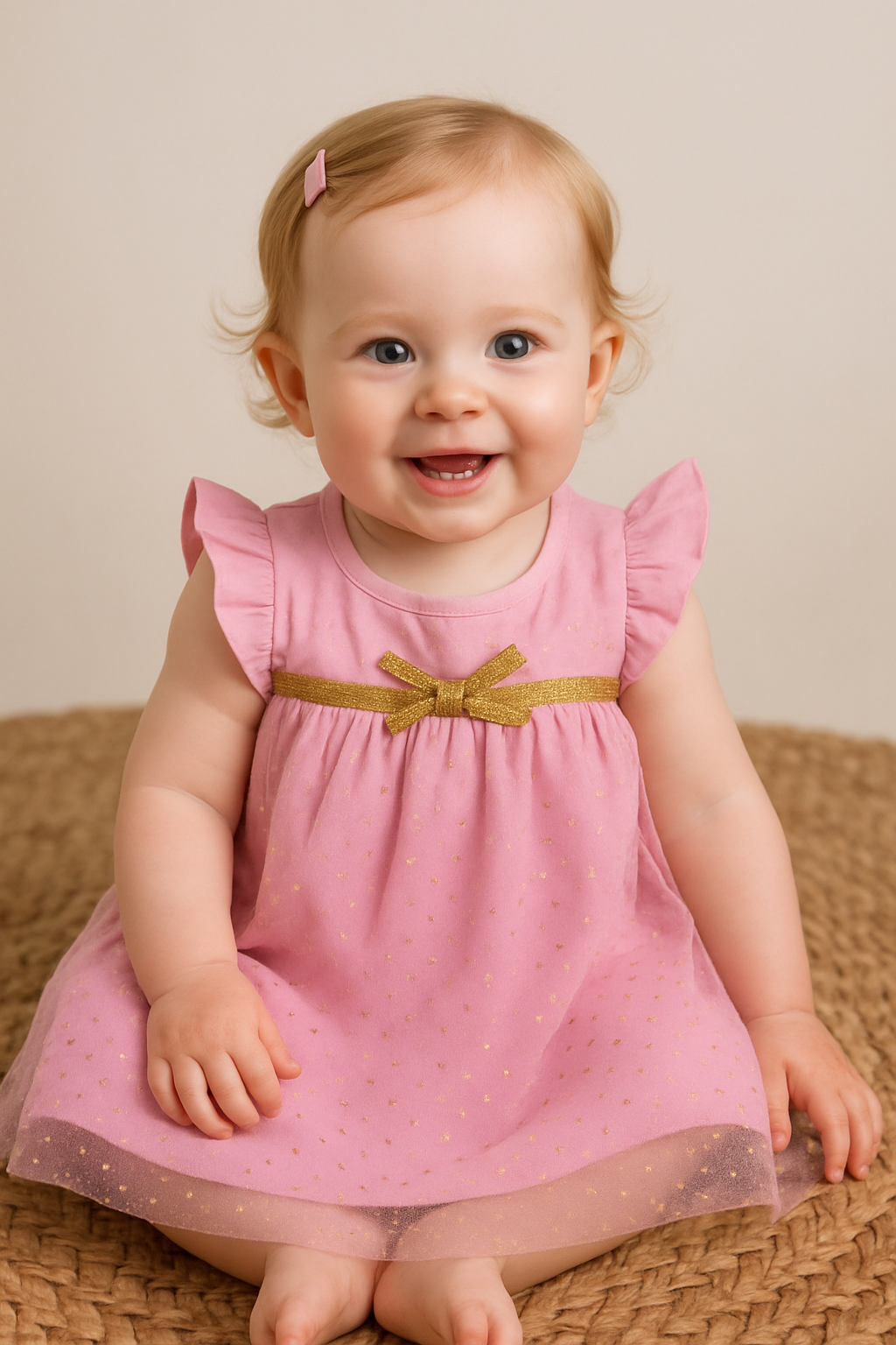 Pink Giltar Frock - Girls Frock