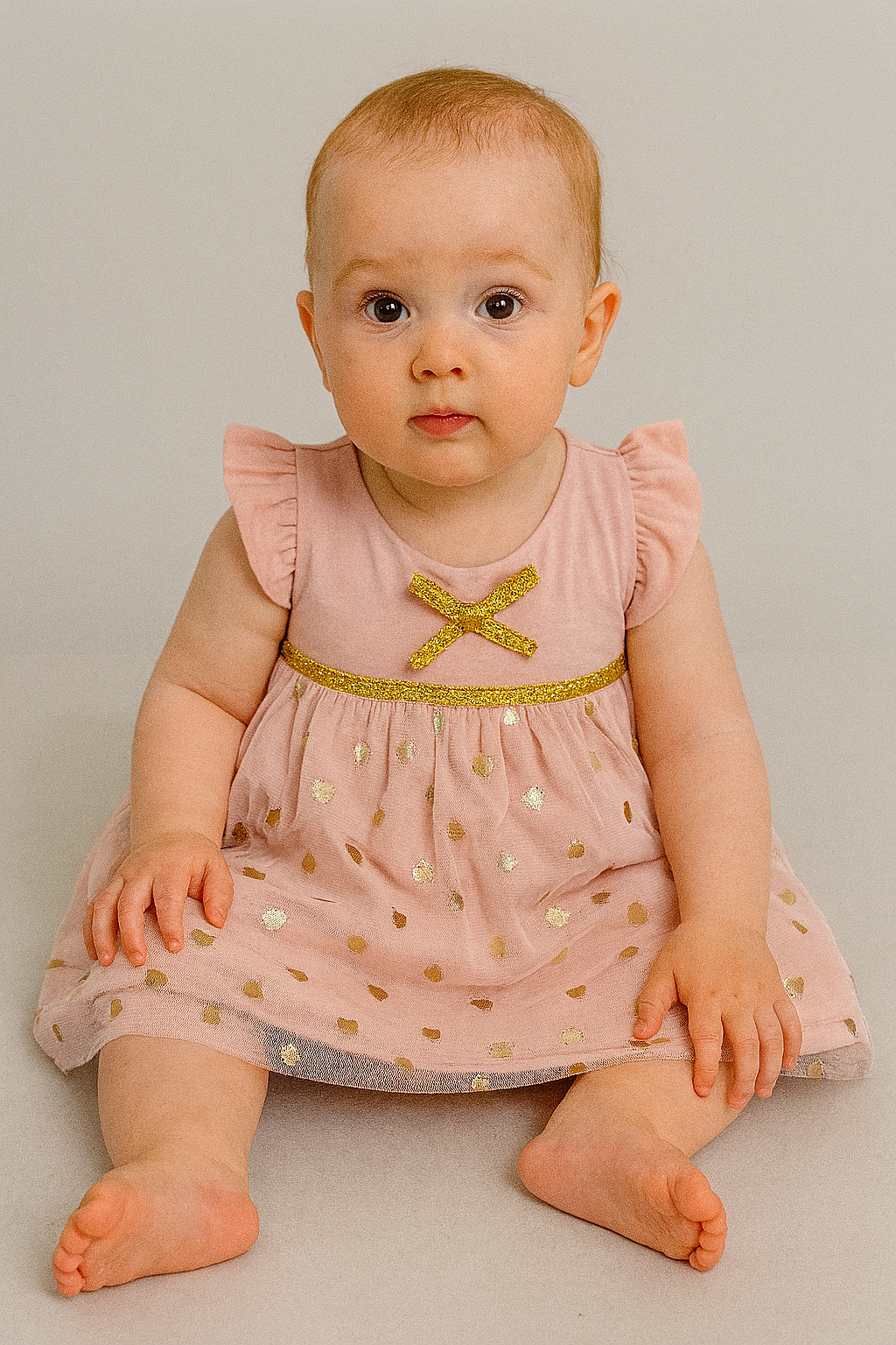 Pal Pink With Silver Flower net Frock - Girls Frock
