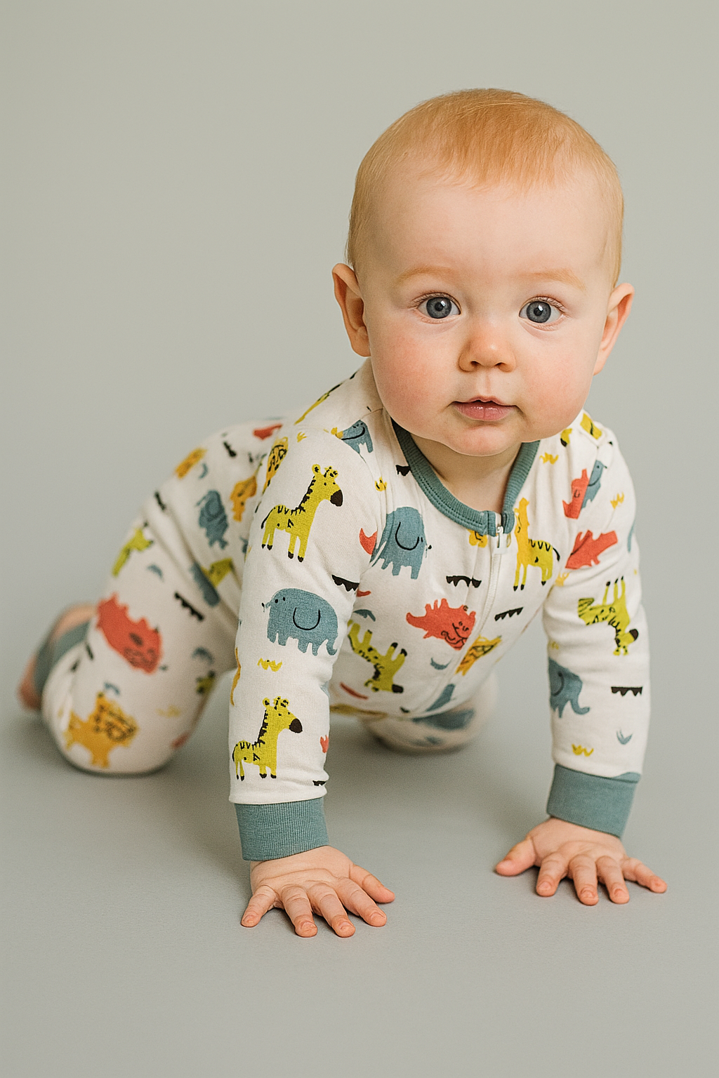 white with animals Jumpsuit