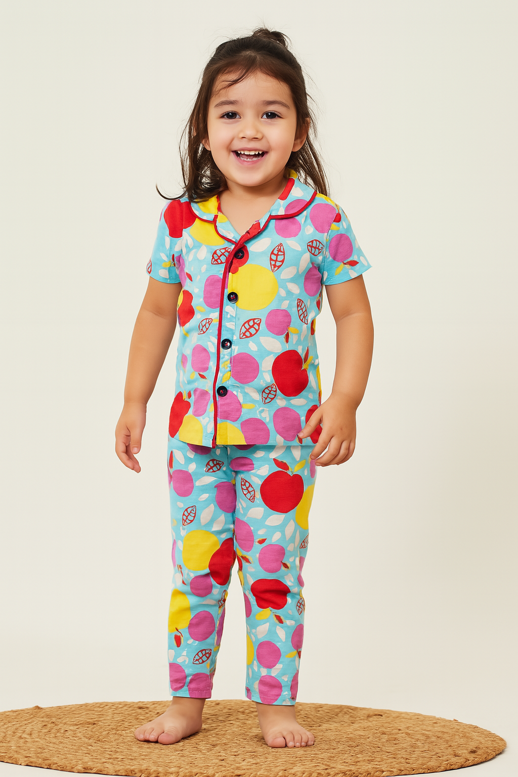 Apples - Kids Collar Night Suit