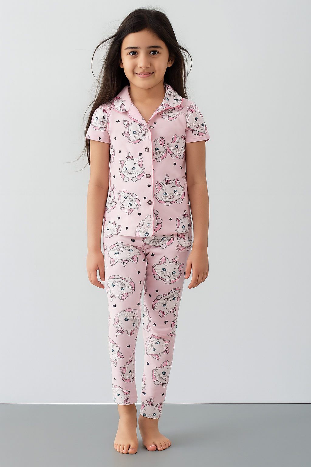 Cats - Kids Collar Night Suit